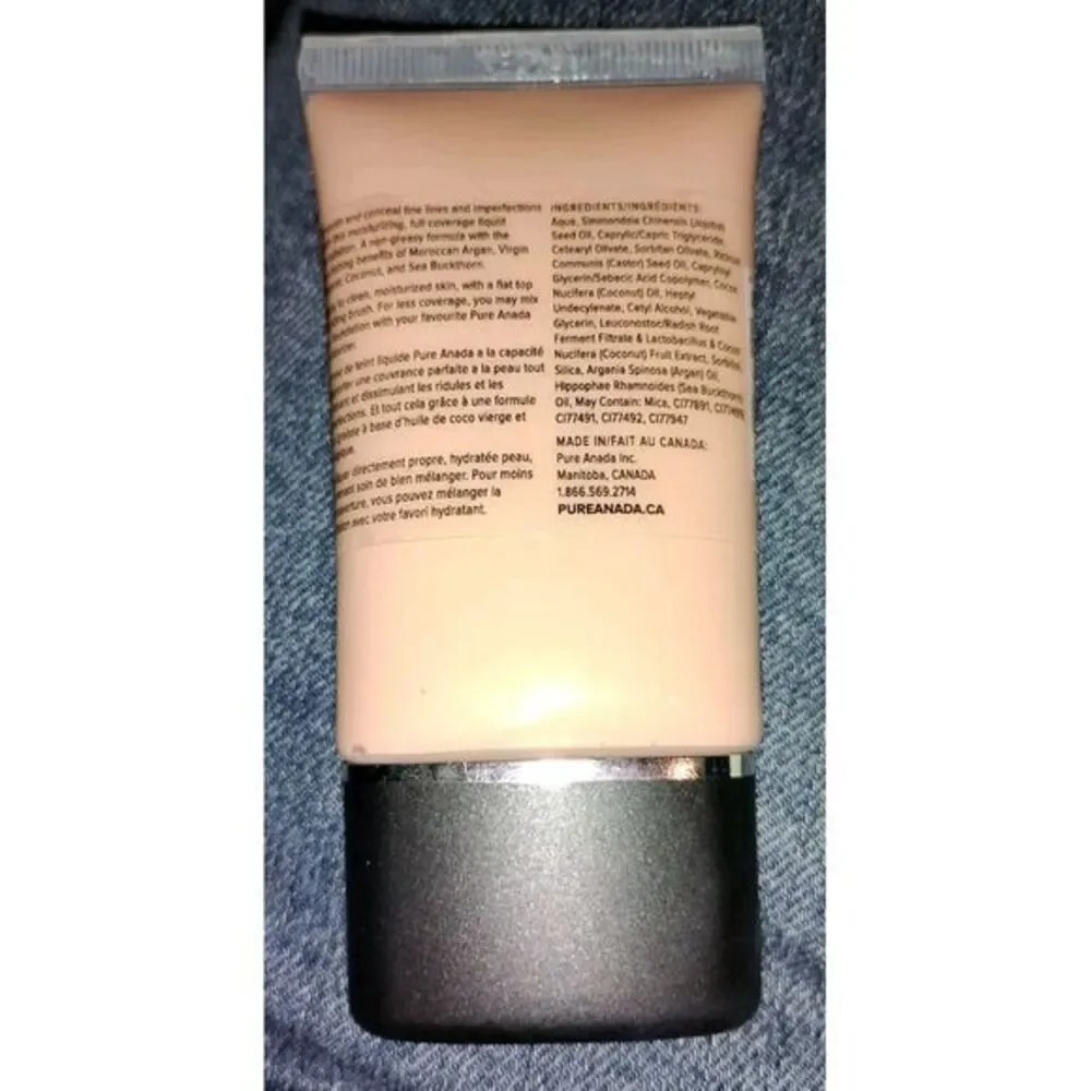 Pure Anada Smooth & Conceal Liquid Foundation Makeup Shell 20c Canadian Improved